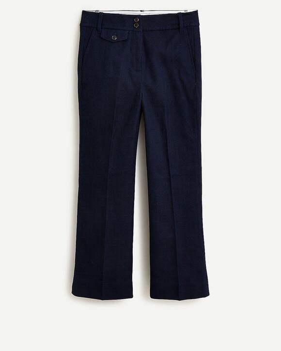 J.CREW Pants - J. Crew Size 2 Kickout Crop Pants High Waisted Grasscloth Cotton Navy Blue AN015